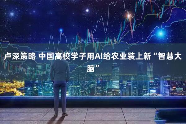 卢深策略 中国高校学子用AI给农业装上新“智慧大脑”