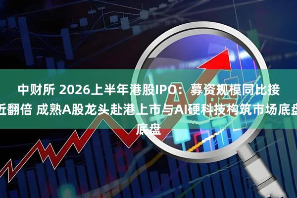 中财所 2026上半年港股IPO：募资规模同比接近翻倍 成熟A股龙头赴港上市与AI硬科技构筑市场底盘